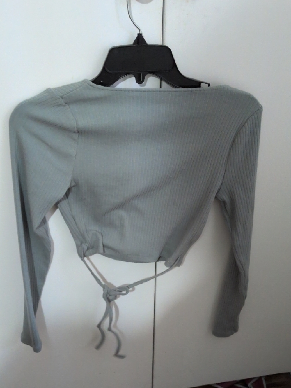 PAC Ribbed Wrap Top in Sage Green - Picture 2 of 2